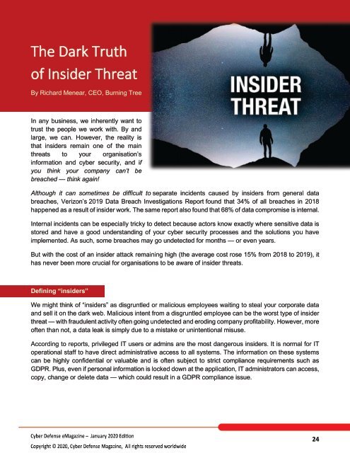 Cyber Defense eMagazine January 2020 Edition