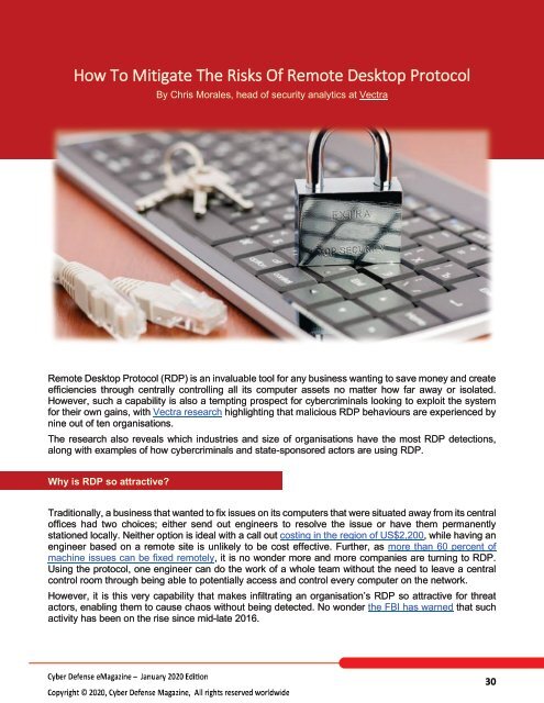 Cyber Defense eMagazine January 2020 Edition