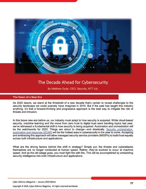 Cyber Defense eMagazine January 2020 Edition