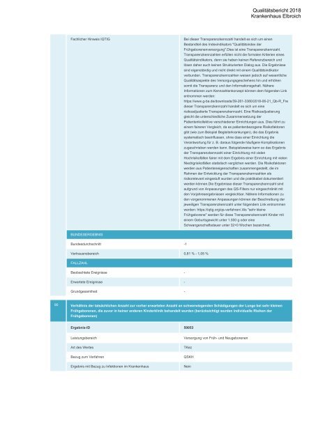 Qualitätsbericht 2018 - Krankenhaus Elbroich