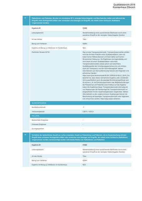 Qualitätsbericht 2018 - Krankenhaus Elbroich