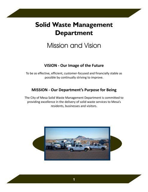 Solid Waste Management Department - City of Mesa