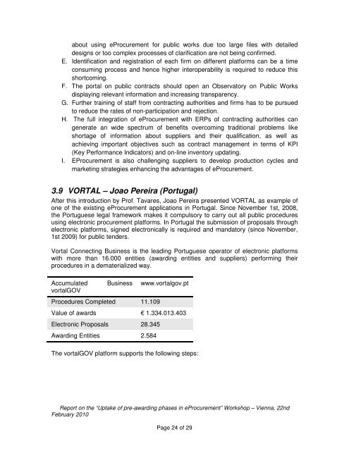 eProcurement Forum Uptake of pre-awarding phases ... - ePractice.eu