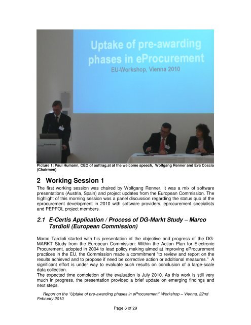 eProcurement Forum Uptake of pre-awarding phases ... - ePractice.eu