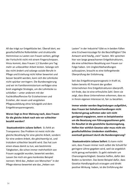 Ein steiniger Weg - Equal Pay & Gender Pay Gap – Das SHE works! Magazin im Januar 2020