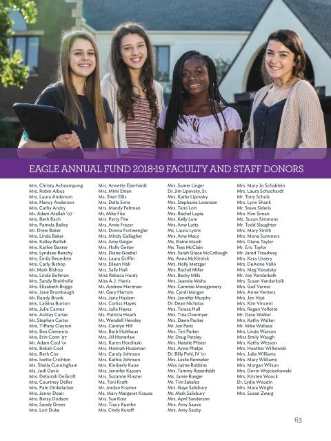 Eagles Eye 2019 including the 2018/2019 Annual Report