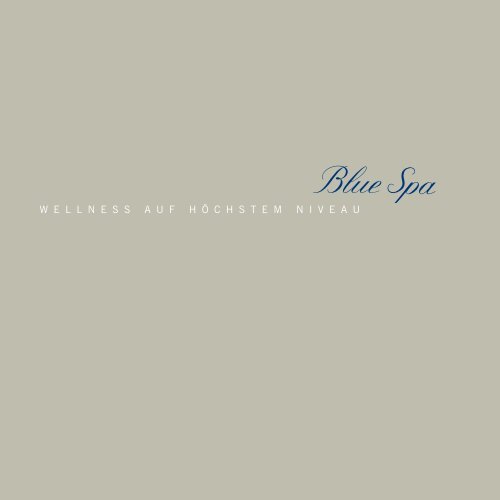 Blue Spa Broschüre