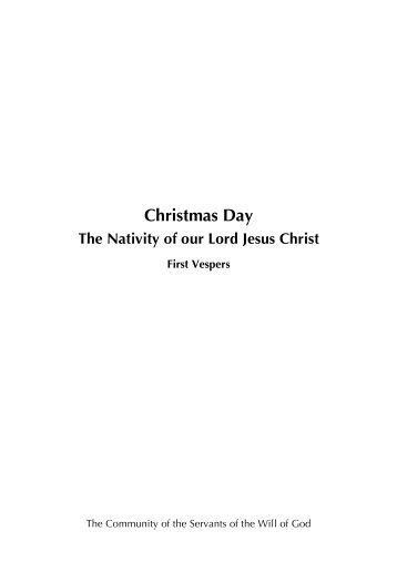 Christmas Day I Vespers