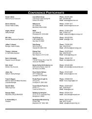 CONFERENCE PARTICIPANTS - Edison Electric Institute