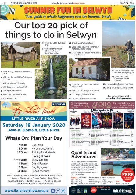 Selwyn Times: January 08, 2020