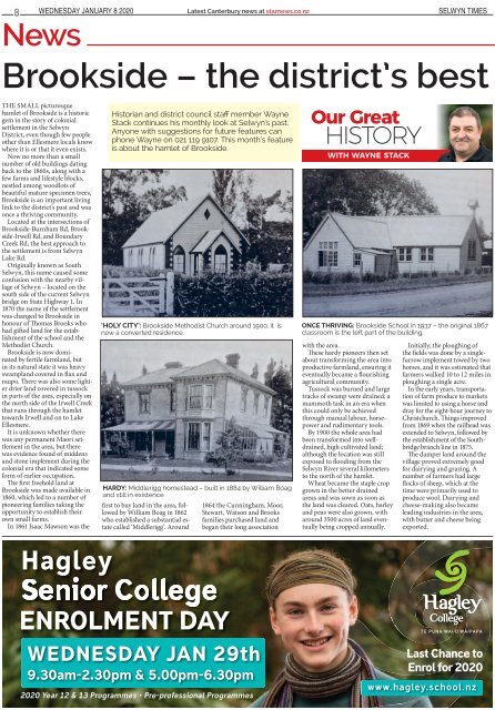 Selwyn Times: January 08, 2020