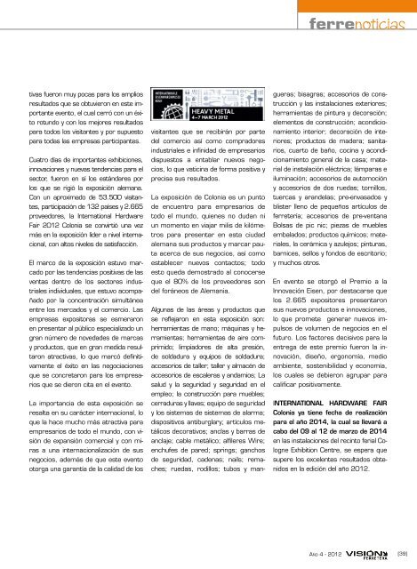 Revista Vision Ferretrea Edic 09