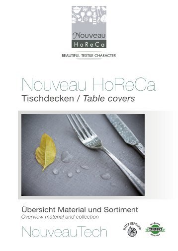 Nouveau HoReCa 2021 - Tischdecken, Tablecovers