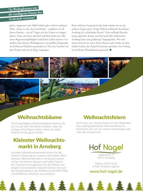 WOLL Magazin für Arnsberg, Sundern und Ense // Winter 2019