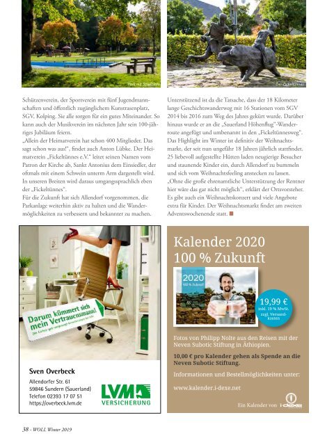 WOLL Magazin für Arnsberg, Sundern und Ense // Winter 2019