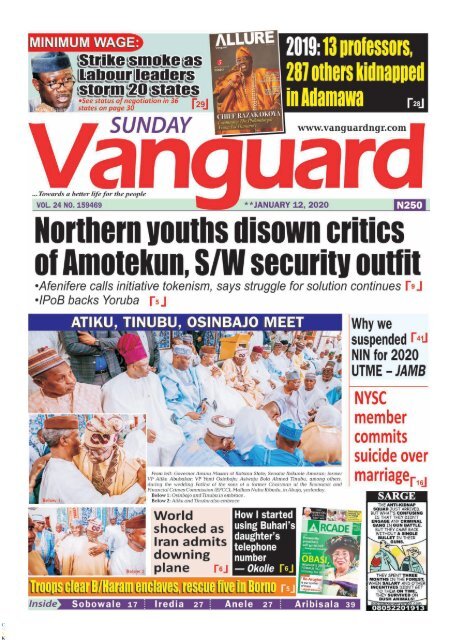 12012020 - Northern youths disown critics of Amotekun S/W security outfit