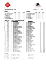 Spielplan FSV Schwaigern Aktiventurnier 2020 -  12 Mannschaften - 21.12.19