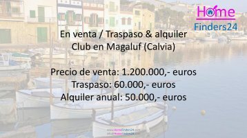 En venta y traspaso esta excelente ubicación para un Club en Magaluf, en Calvia.(LOC0011)