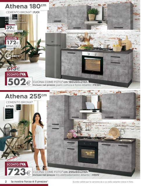 Athena 180 Cm Cemento Bro