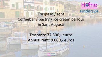 Coffee bar and pastry and icecream shop in Sant Augusti (Palma de Mallorca) in traspaso and rent (LOC0014)