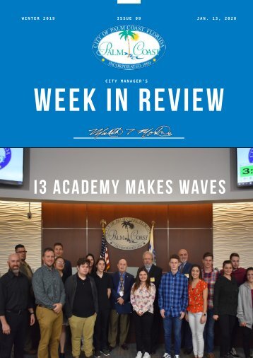City of Palm Coast Week in Review - Issue 09 - Jan. 13 - 2019