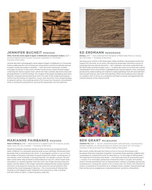 Wisconsin Triennial Brochure 2019