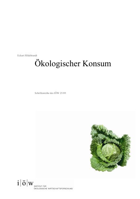 IOEW SR 025 Oekologischer Konsum.pdf, pages 1 - Institut für ...