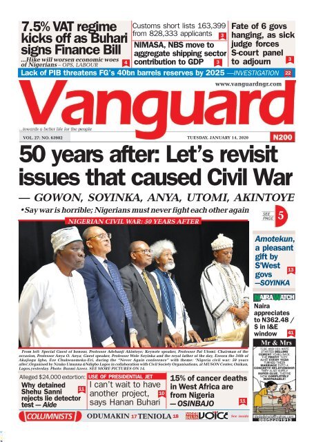 14012020 - 50 years after: Let's revisit issues that caused Civil War