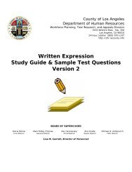 Written Expression Study Guide & Sample Test Questions ... - La.ca.us