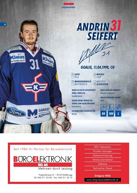 EHC Kloten Saisonprogramm 2019/20