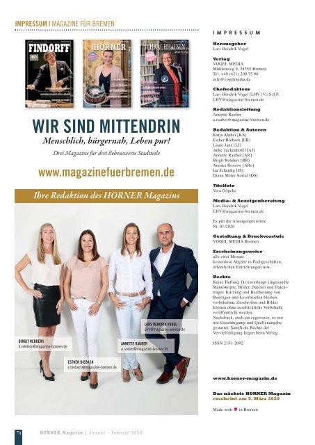 HORNER Magazin | Januar-Februar 2020