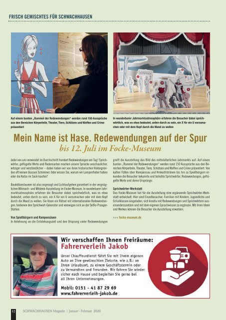 SCHWACHHAUSEN Magazin | Januar-Februar 2020