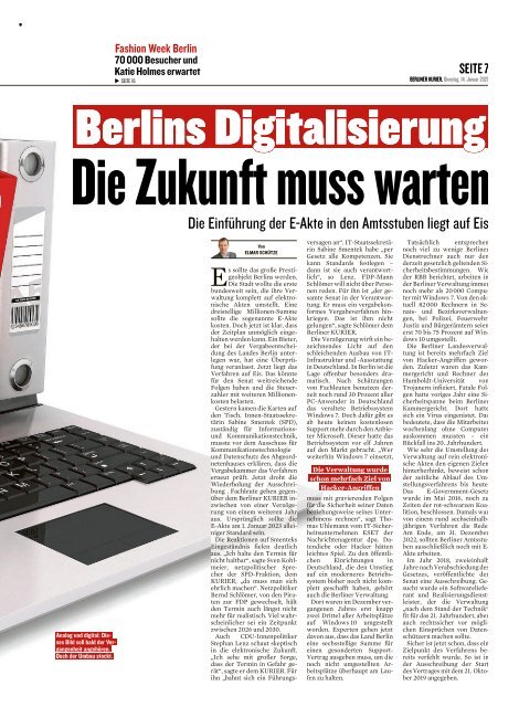 Berliner Kurier 14.01.2020