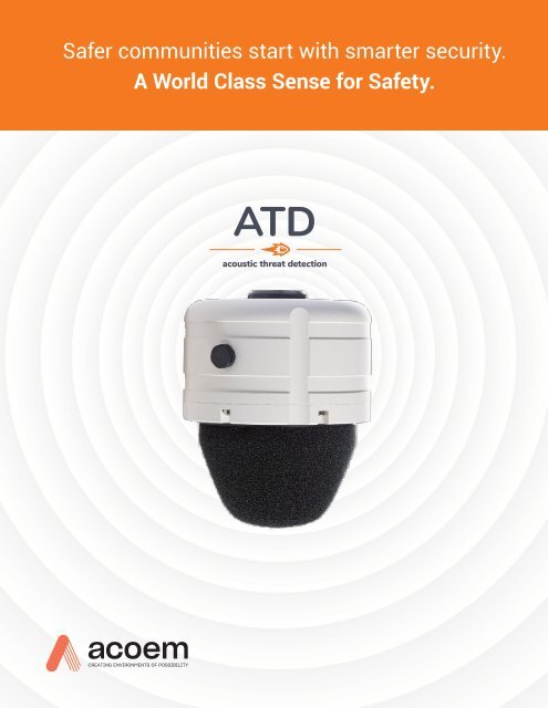 Acoem Gunshot & Acoustic Threat Detection (ATD) brochure