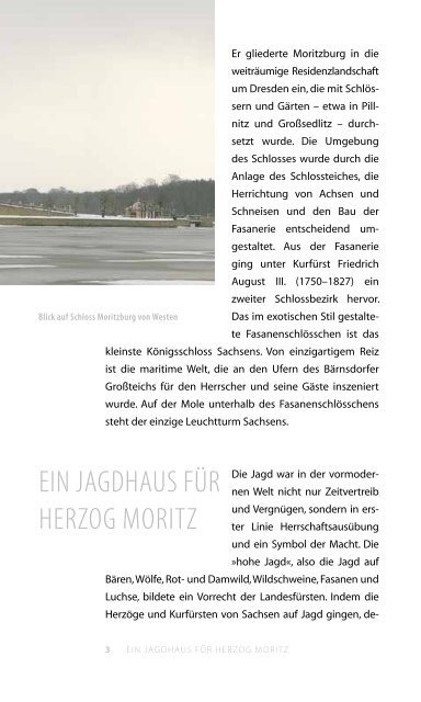 Leseprobe:  Schloss Moritzburg und Fasanenschlösschen