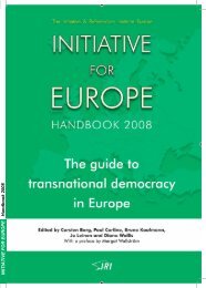 The Initiative for Europe Handbook 2008