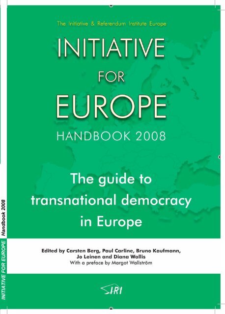 The Initiative for Europe Handbook 2008