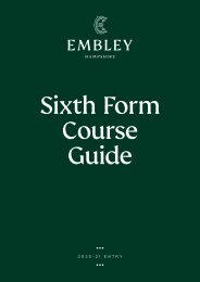 Embley Sixth Form Guide 2020-2022