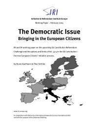 The Democratic Issue – Bringing in the European Citizens