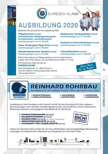 AUSBILDUNGSPLÄTZE - FERTIG - LOS | Landkreis Emsland & Grafschaft Bentheim 2020