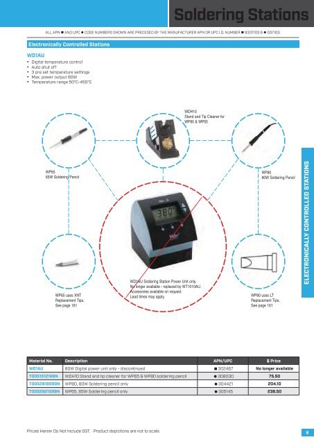 2019 WELLER ELECTRONICS CATALOGUE