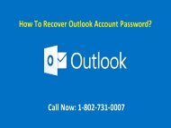 Outlook Account Recovery 1(802)-731-0007
