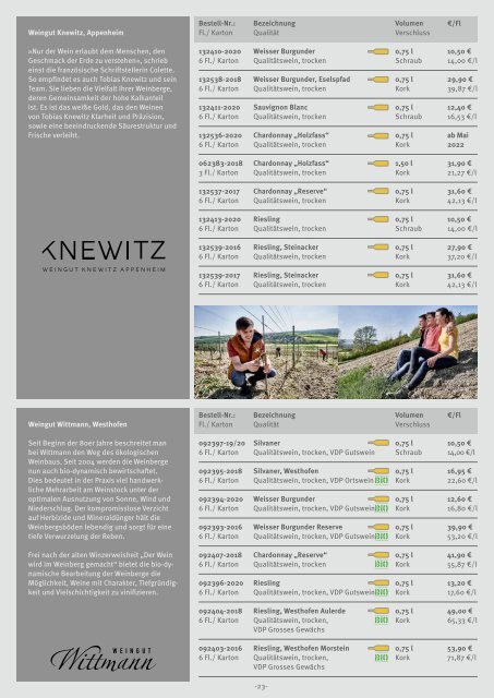 Weinkatalog 2021/22 Einzelhandel