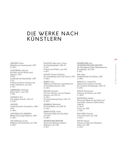 Leseprobe: Gemäldegalerie - 200 Meisterwerke der Europäischen Malerei