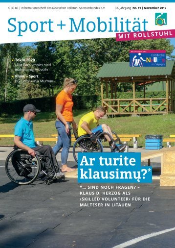 Sport + Mobilität mit Rollstuhl 11/2019