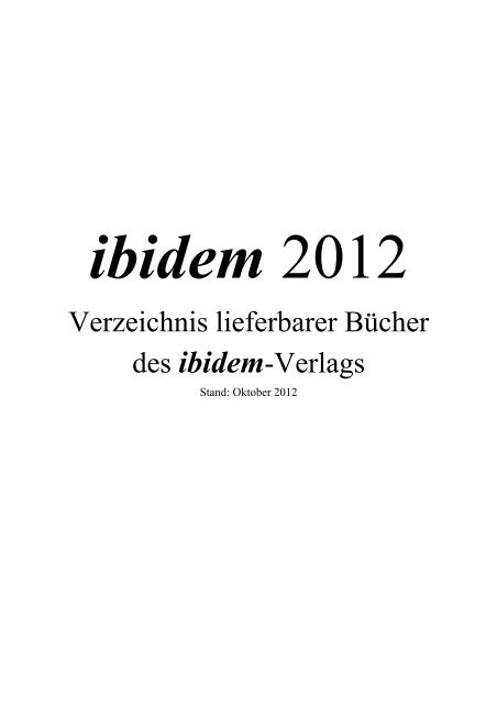 Architektur / Baustoffkunde - ibidem-Verlag