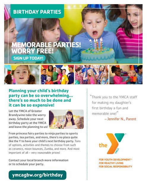 Brandywine YMCA Program Guide - Spring 2020