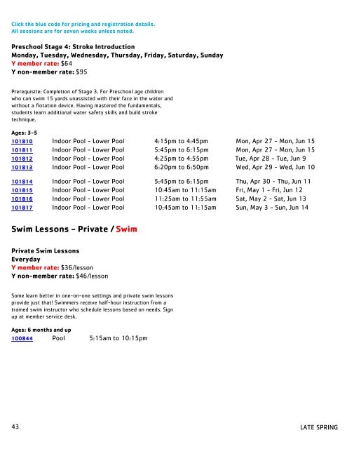 Jennersville YMCA Program Guide - Spring 2020