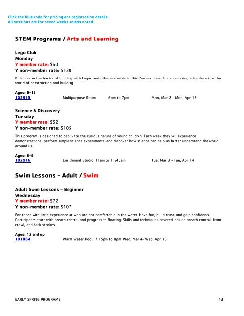 Kennett Area YMCA Program Guide - Spring 2020