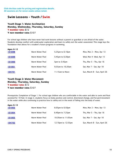 Kennett Area YMCA Program Guide - Spring 2020